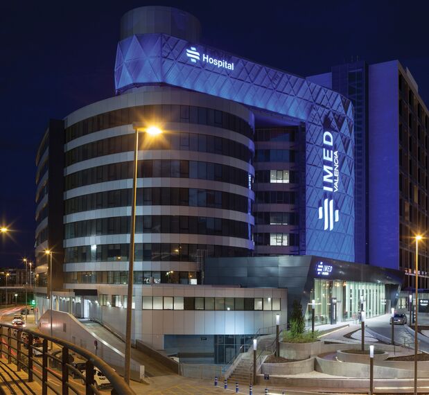 ConceptWall 50 Façades and CW 50-SC Façades - IMED Hospital located in Valencia, Spain