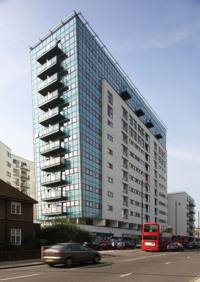 Vision 50 Doors, ConceptWall 50 Façades, ConceptSystem 68 Doors and ES 50 Windows - Apartmentcomplex Enfield Central located in Enfield, United Kingdom