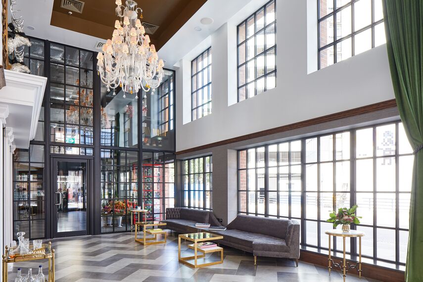 ConceptPatio 130 Sliding & Folding, SlimLine 38 Doors and ConceptWall 50 Façades - The Curtain Hotel located in London, United Kingdom