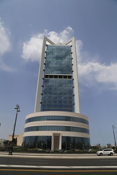 Office building Sofaz Tower located in Baku, Azerbaijan