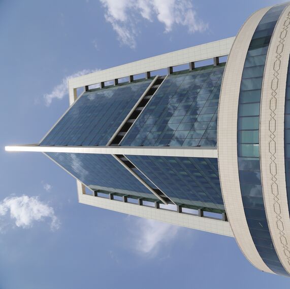 Office building Sofaz Tower located in Baku, Azerbaijan
