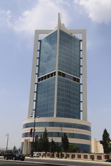 Office building Sofaz Tower located in Baku, Azerbaijan