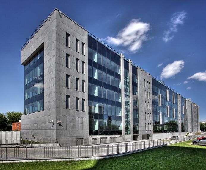 ConceptWall 50 Façades - Business center Radwar Business Park located in Warsaw, Poland