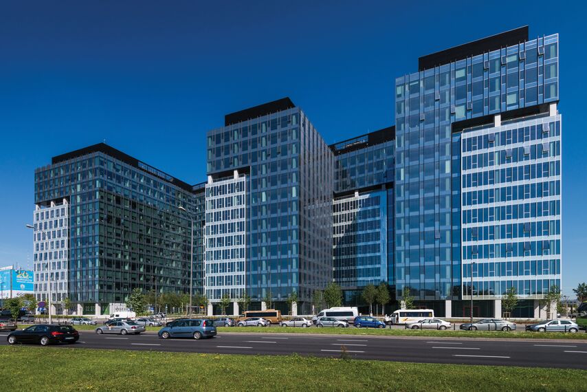 CW 50-HI Façades and CW 50-SC Façades - Office building West Station located in Warsaw, Poland