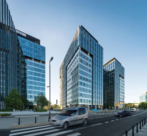 CW 50-HI Façades and CW 50-SC Façades - Office building West Station located in Warsaw, Poland