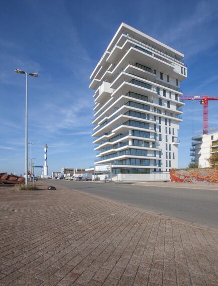 ConceptSystem 77 Windows and ConceptWall 50 Façades - Apartmentcomplex Baelskaai 12 (Oosteroever) located in Oostende, Belgium