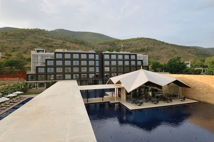 EcoSystem 45Pa Windows and ConceptWall 50 Façades - Hotel/Holiday complex Marasa Sarovar Hotel located inIndia