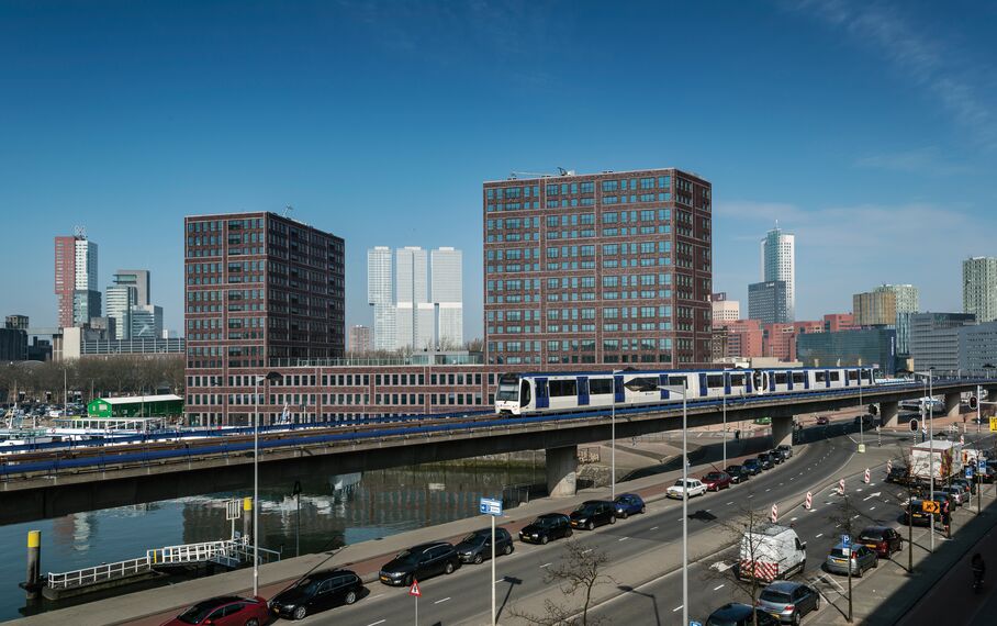 ConceptWall 50 Façades, CS 77 Hidden Vent Windows and CS 77 Fire Proof Windows - Musa located in Rotterdam, The Netherlands