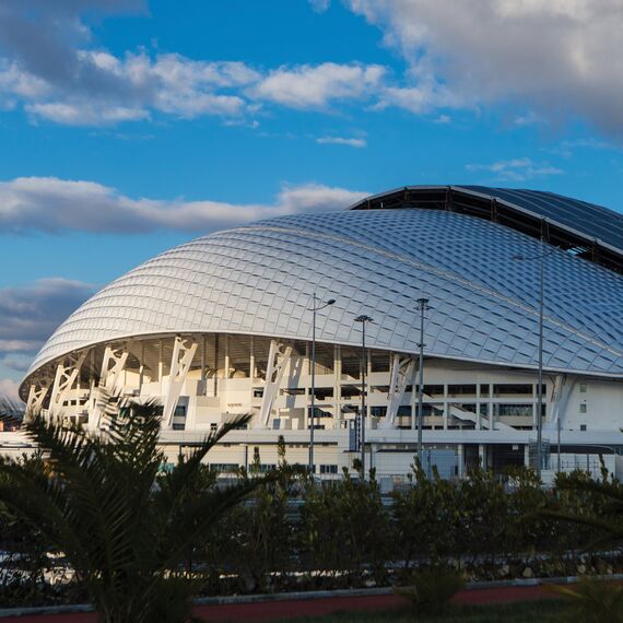 ConceptWall 50 Façades, ConceptSystem 77 Windows and ConceptSystem 59Pa Windows - Football stadium Fisht Olympic Stadium located in Sochi, Russia