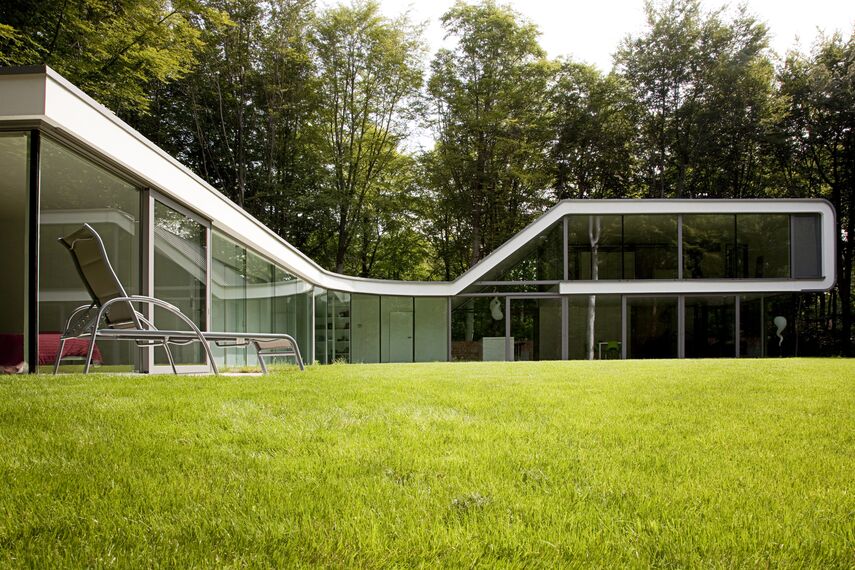 ConceptSystem 77 Windows, ConceptSystem 77 Doors, ConceptWall 50 Façades, CS 86-HI (c) Cancelled Systems and CP 50 Sliding & Folding - Van Acker Sissau villa located in Loppem, Belgium