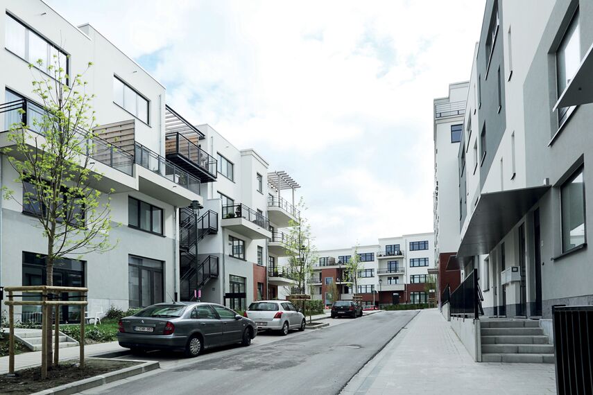 Apartmentcomplex Housing complex Bervoets located in Vorst, Belgium