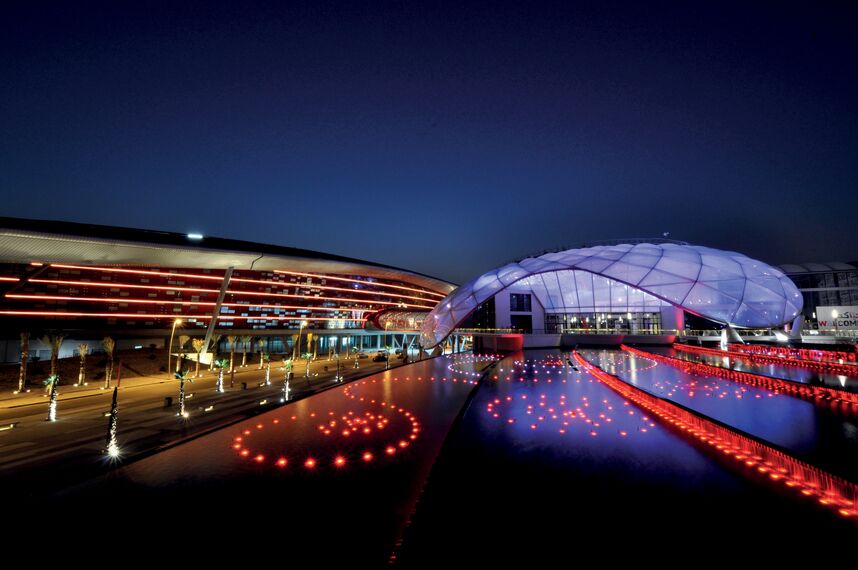 ConceptWall 86 Façades - Race track Ferrari World Abu Dhabi located in Abu Dhabi, United Arab Emirates