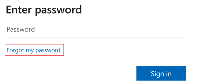 forgot password button