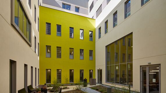 CI 45 Doors, CI 45 Windows, XS 50-BR window, CW 50 Standard Façades, CW 50 Façades, CS 77 Fire Proof Windows and CW 50-SC Façades - Groupe Hospitalier Melun-Sénart located in Dammarie Les Lys, France