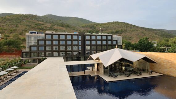 EcoSystem 45Pa Windows and ConceptWall 50 Façades - Hotel/Holiday complex Marasa Sarovar Hotel located inIndia